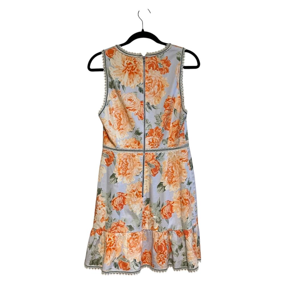 Alice + Olivia Kirean V-Neck Sleeveless Floral Mini Dress Posy Garden Size 6 - Picture 3 of 9